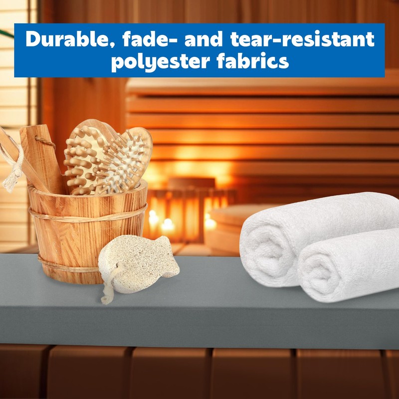 BALAPET Waterproof Sauna Seat Cushion with Lumbar Support, 3 Inch