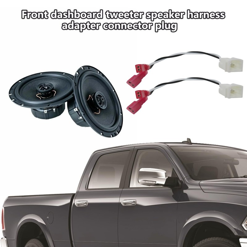 BUTITNOW 2PC Front Dash Tweeters Speaker Wiring Harness Adapter Connector