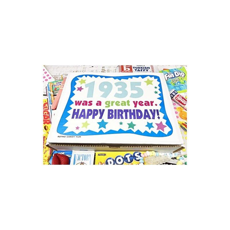 RETRO CANDY YUM ~ 1935 90th Birthday Gift Box of