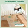 Zakkart Mellow Cat Perch for Windowsill with Hardwood Frame (Beige,