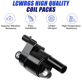 Set of 8 Round Ignition Coil Pack & Spark Plugs Fits for 5.3 6.2 Chevy Silverado 1500 Suburban Tahoe Camaro GMC Sierra Yukon 2014 2015 2016 2017 2018 2019 2020 Replaces# UF742 5C1876