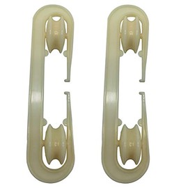 ZLY Plastic Clothesline Spreader,Pulley Clothesline Accessories for Heavy Loads and Long Clothesline(2 Pack, Beige)