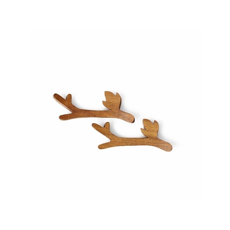 (Chabatree) Chabatree Teak Wood Chopstick Rest Set of 2 /