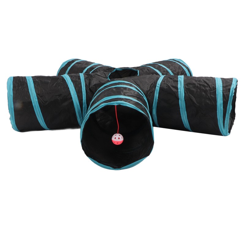 Cat Play Tunnel Toy Set Multipurpose Fun Interactive Bell Ball