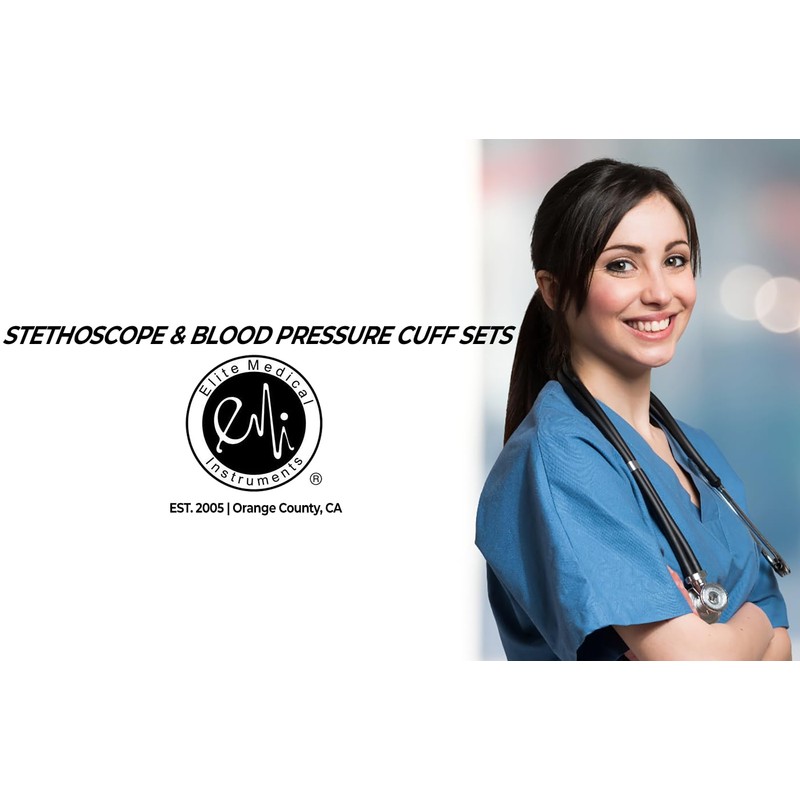 EMI Sprague Rappaport Stethoscope and Aneroid Sphygmomanometer Blood Pressure Set