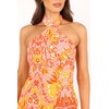 Petal & Pup Women's Elyse Halterneck Mini Dress, Pink Orange