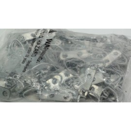 Unbranded 100Pcs D-Ring Picture Hangers, Double Holes Picture Hanger(Silver) No Screws.