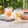 50/100pcs Plastic Cups Disposable Drinking Cups 12oz with Lids Clear