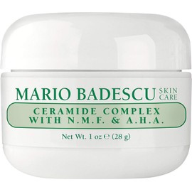 Mario Badescu Complejo de ceramidas con N.M.F. y A.H.A. para pieles grasas y sensibles Crema Facial que mejora el tono de la piel Formulada con Ceramida y Factores Hidratantes Naturales 1 onza