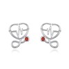 Flpruy Nurse Earrings 925 Sterling Silver Stethoscope Studs Earrings Graduation