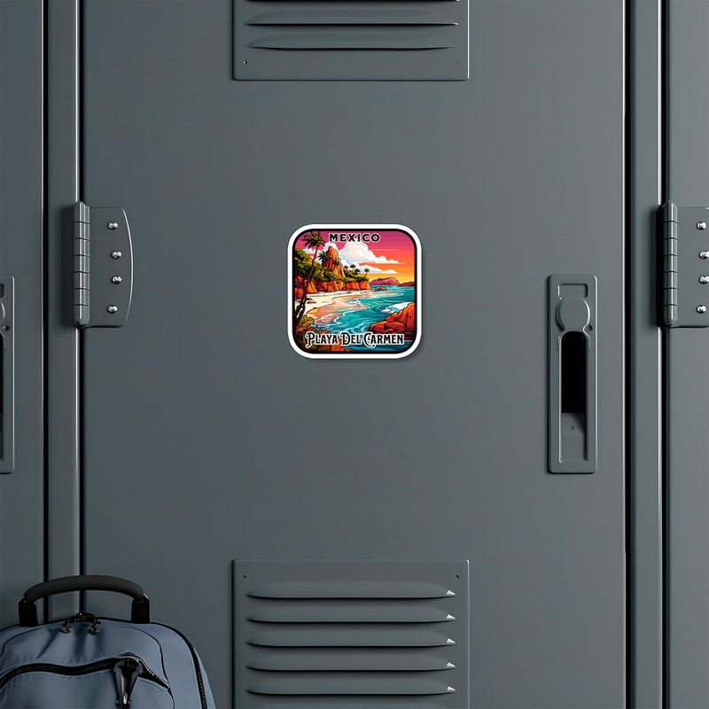 Playa del Carmen Mexico Magnet 4 inch 2 Pack Vinyl