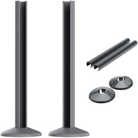 E2trade Grey 15mm Radiator Pipe Hole Collars Cover Radsnaps (Pack of 4 Collar & Sleeve) (Anthracite)