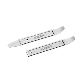 kauplus 2PCS Steel Metal Skin Wedge Pry Bar Tool Kit – Curved & Straight, Sheet Metal Trim Removal Tool