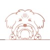 NBFU Maltese Peeking Smiling Cute Dog Animal 1 (Rose Gold)