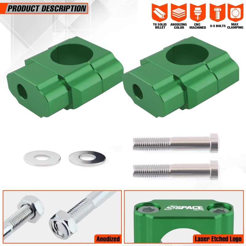 Fewfuss Universal Dirt Bike Handlebar Mounts- Motorcycle Handlebar Riser Mounting