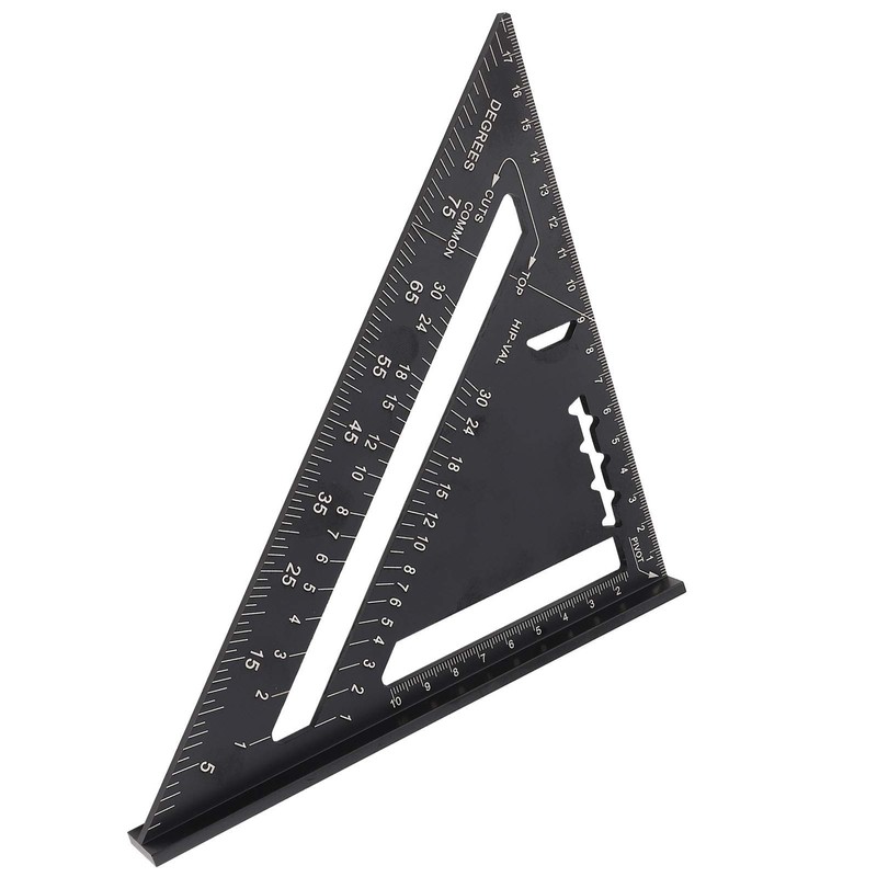 12 Inch Aluminium Alloy Triangle Protractor, Oxidation Roof Triangle Angle
