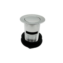 PlumbEZ Flip Plug Waste - Chrome Stainless-Steel Swivel Slotted Basin Waste, Flip Top 1.1/4 Inch, 32mm for Bathroom Sinks - Swivel Top Slotted