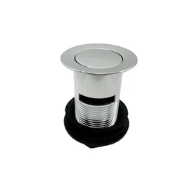 PlumbEZ Flip Plug Waste - Chrome Stainless-Steel Swivel Slotted Basin Waste, Flip Top 1.1/4 Inch, 32mm for Bathroom Sinks - Swivel Top Slotted