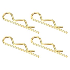 uxcell 4Pcs 5mmx100mm Zinc-Plated Carbon Steel R Shaped Spring Cotter Pins, R Clips Cotter Pin Spring Fastener for Household Appliances, Sports Equipment, Car Mechanics Repair (Colored)