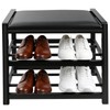 Small Shoe Rack Bench, Shoe Storage Bench for Entryway, Stable