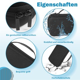 Cioquli Tasche für Switch 2 (2025), Hartschalen Hülle mit 12 Spielkartenfächer, Tragetasche mit 2 Displayschutzfolien, Schutzhülle, Daumenclips & Ständer, Reise Case Schutzhülle für Switch 2 Zubehör