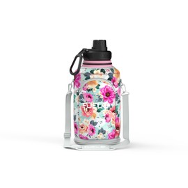 Fuel24 Carrier Sleeve for Stainless Steel Jug - 2,2L, 1.3L Style & Colour Options WATER BOTTLE NOT INCLUDED (Floral, 1.3L)