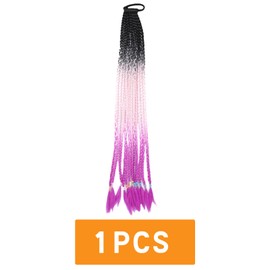 Traziewell Crochet Hair Extensions Pony Tails Extensions Hair Pieces for Black Women Ponytail Hair Extensions Multi Color Long Purple Pink Cosplay Ponytail Extension Bridal Hair Pieces for Women 2910