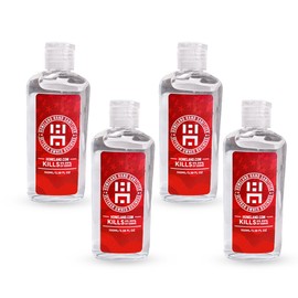 Homeland Non-Drying Gel Hand Sanitizer 3.38Oz - (Pack of 4) With Moisturizing Aloe Vera -70% Alcohol Fresh Scent 100ML - Travel Size for On-The-Go