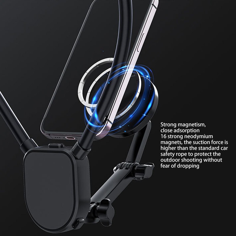 Phone Neck Holder Magnetic POV 360° Adjustable Anti Shaking Automatic