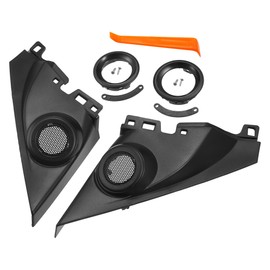 ACROPIX Interior Front Car Door Speaker Window a Pillar Cover Trim Tweeter Speaker Panel Fit for Honda Civic 2016-2019 with Screwdriver and Screws ABS Black - Pack of 2