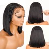 Yijimei Bob Wig Human Hair 13x4 Lace Frontal Wig Short