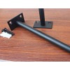 12 Pcs 8" Black Solid Steel Floating Shelf Bracket Blind