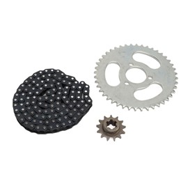 T8F 13T Front Sprocket Chain Kit,T8F Drive Sprocket Cog Gear Chain 116 Links T8F 44T 3 Hole Rear Chain Sprocket Kit for ATV Mini Bike Motorcycles