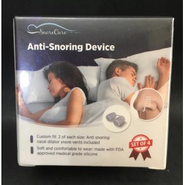 SnoreCare Anti Snoring Device Nose Vents 2 Large Sets 2 Small Sets