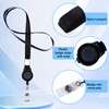 Geyoga 20 Pack Acrylic ID Badge Holders with Retractable Lanyards