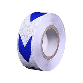 k-cocochi High Brightness Reflective Tape, White, Warning, Blue, Arrow Tape, Width 2.0 inches (5 cm), Length 98.4 ft (25 m), Trucks, Constructions, Warehouses, Factories, Stores, Safety, Improves