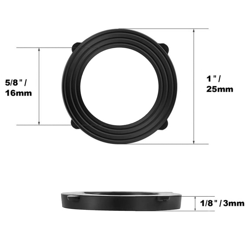 Joywayus Black Heavy Duty Rubber Washers with Self Locking Tabs