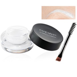 White Eyebrow Gel, Brow Pomade, Brow Dye with Brush, Christmas Makeup Waterproof Long Lasting Tinted Brow Gel, Smudge-Proof Sweat Resistant Brow Cream