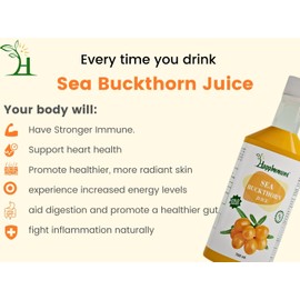 Sea Buckthorn Juice, Cold Pressed, No Added Sugar, No Added flavour, 700ml