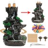 Gelory Waterfall Incense Burner Mountain Design, Home Incense Cone Holder,
