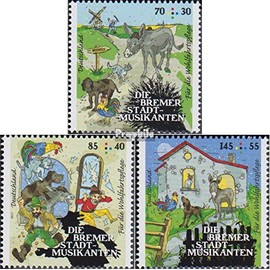 Prophila Collection BRD (BR.Deutschland) 3282-3284 (complete edition) Mint NH 2017 Grimms Märchen Bremer Stadtmusikant (Stamps for Collectors) Fairy Tales / Myths / Sages