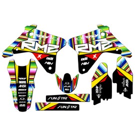 Senge Graphics Inc 2005-2006 RMZ 450 SERAPE Black Senge Graphics Kit Compatible with Suzuki - Base Kit, 18/21