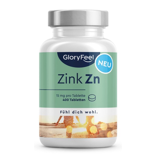 Zinc - 400 Tablets (13 Months) - 15mg Zinc Gluconate