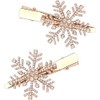 WADY Girls Hair Clips, 2 Pcs Christmas Rhinestone Snowflake Hair