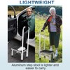 HBTower Aluminum Step Stool with Handle for Elderly, Lightweight Step