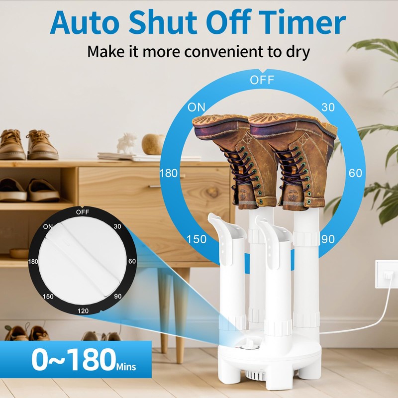 LAVIEAIR Boot Dryer, Shoe Dryer and Glove Dryer with Timer