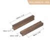 sourcing map 6Pcs Wood Drawer Pulls Handles with Screws Set