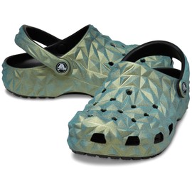 Crocs Unisex Geometric Classic Iridescent Geo Clog Black, 9 US Men