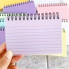 5 Pack Index Cards, 250 Pieces Multicolor Ruled Lined Spiral