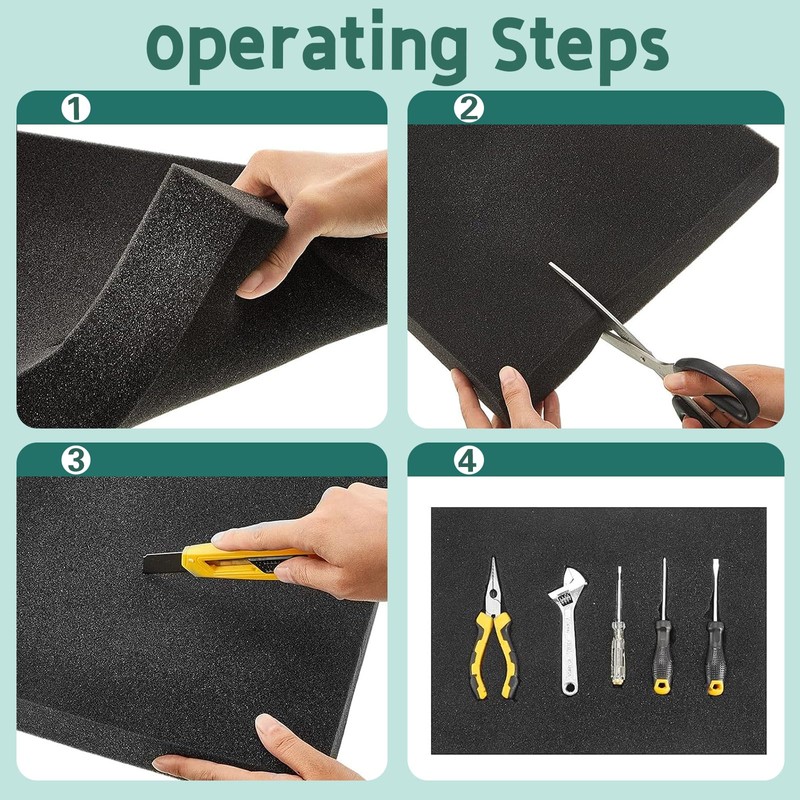 Pack of 2 Polyurethane Foam Panels 30 x 25 x